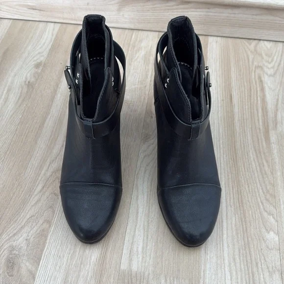 Rag & Bone Black Leather Ankle Booties - Picture 2 of 8